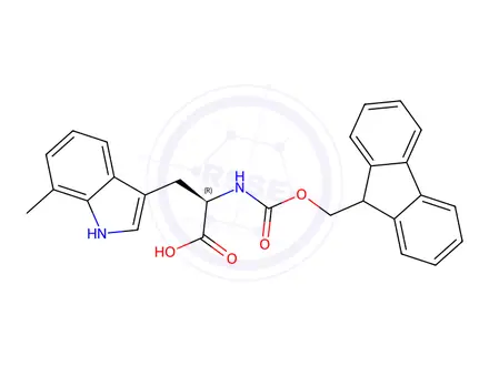 Chemical structure of Fmoc‐D-7‐Me‐Trp‐OH