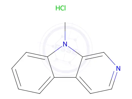 Chemical structure of 9-Methyl-9h-pyrido[3,4-b]indole hcl