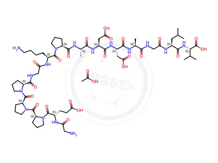 Chemical structure of BPC 157 Acetate Salt