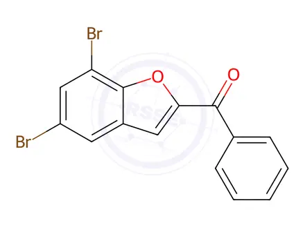 Chemical structure of (5,7-Dibromo-1-benzofuran-2-yl)(phenyl)methanone