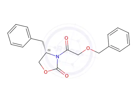 Chemical structure of (S)-(+)-4-Benzyl-3-benzyloxyacetyl-2-oxazolidinone