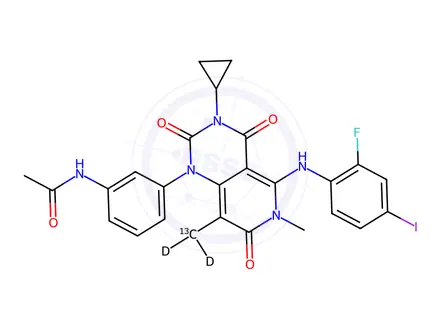 Chemical structure of Trametinib-13C-d3
