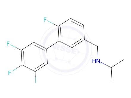 Chemical structure of N-((3',4',5',6-Tetrafluoro-[1,1'-biphenyl]-3-yl)methyl)propan-2-amine