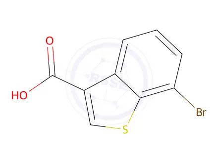 Chemical structure of 7-Bromo-1-benzothiophene-3-carboxylic Acid