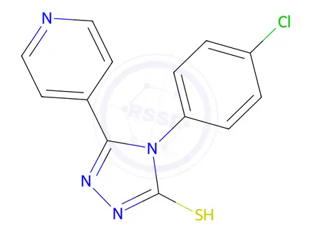 Chemical structure of 4-(4-Chlorophenyl)-5-(pyridin-4-yl)-4H-1,2,4-triazole-3-thiol