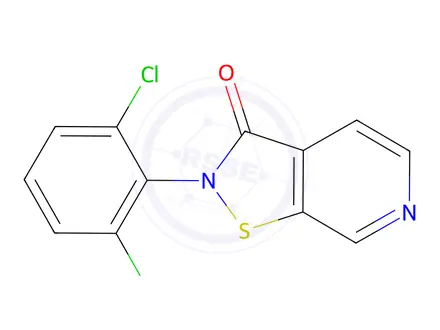 Chemical structure of 2-(2,6-Dichlorophenyl)isothiazolo[5,4-c]pyridin-3(2H)-one
