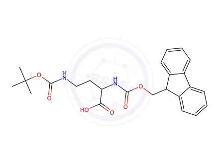 Chemical structure of 4-(Boc-amino)-2-(Fmoc-amino)butanoic acid