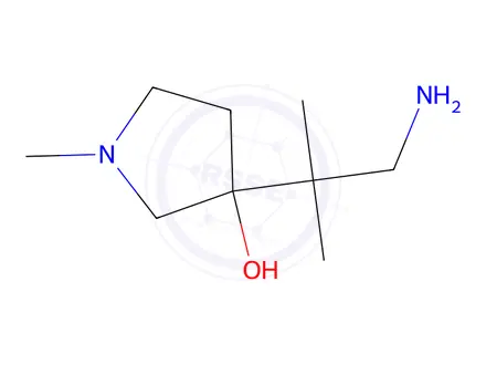 Chemical structure of 3-(1-Amino-2-methylpropan-2-yl)-1-methylpyrrolidin-3-ol
