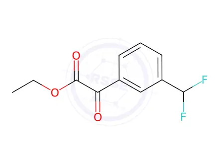Chemical structure of ethyl 2-(3-(difluoromethyl)phenyl)-2-oxoacetate