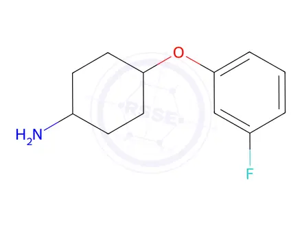 Chemical structure of 4-(3-Fluorophenoxy)cyclohexan-1-amine