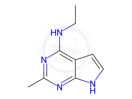 Chemical structure of N-ethyl-2-methyl-7h-pyrrolo[2,3-d]pyrimidin-4-amine