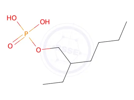 Chemical structure of 2-ethylhexyl dihydrogen phosphate, compound with ethylenediamine (1:1)