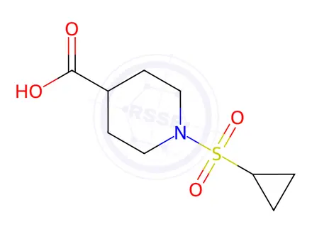 Chemical structure of 1-(Cyclopropylsulfonyl)piperidine-4-carboxylic acid