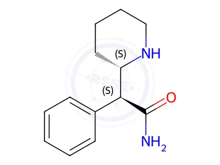 Chemical structure of L-threo-α-Phenyl-2-piperidineacetamide