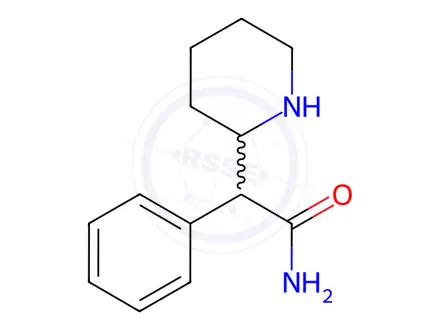Chemical structure of α-Phenyl-2-piperidineacetamide (Mixture of Diastereomers)