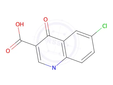 Chemical structure of 6-Chloro-1-methyl-4-oxo-1,4-dihydroquinoline-3-carboxylic acid