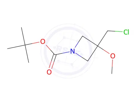 Chemical structure of tert-Butyl 3-(chloromethyl)-3-methoxyazetidine-1-carboxylate