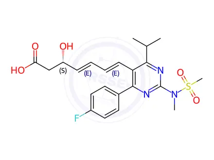 Chemical structure of Rosuvastatin 4,6-diene Impurity