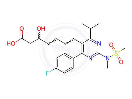Chemical structure of Rosuvastatin 4,5-Anhydro Acid
