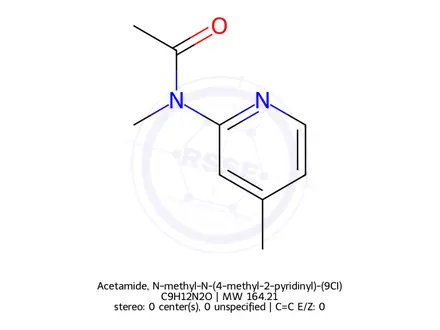 Chemical structure of Acetamide, N-methyl-N-(4-methyl-2-pyridinyl)-(9CI)