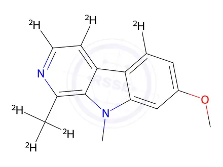 Chemical structure of 9-Methylharmine-d6