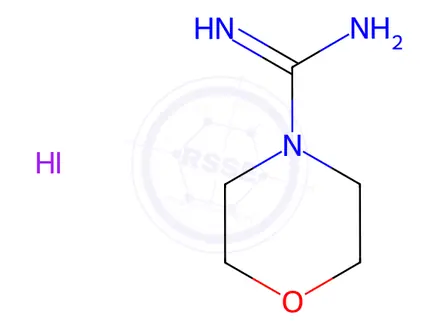Chemical structure of Morpholine-4-carboximidamide Hydroiodide