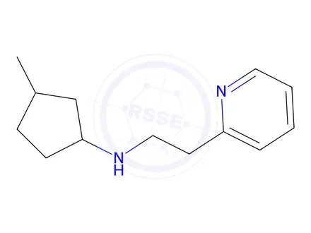 Chemical structure of 3-Methyl-N-(2-(pyridin-2-yl)ethyl)cyclopentan-1-amine