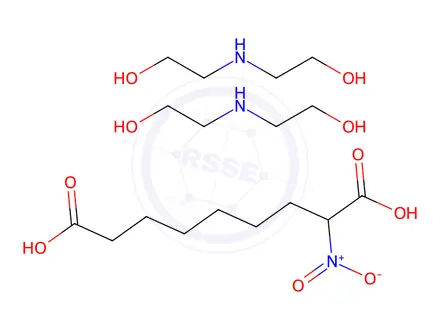 Chemical structure of nitrononanedioic acid, compound with 2,2'-iminodiethanol (1:2)