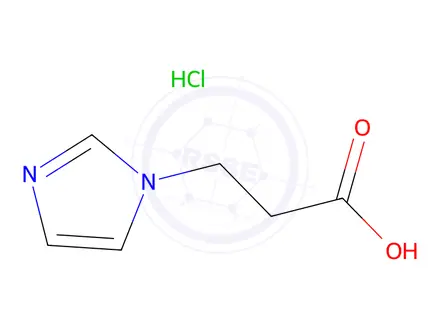 Chemical structure of 3-imidazol-1-ylpropanoic acid;hydrochloride