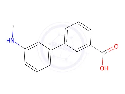 Chemical structure of 3'-(Methylamino)biphenyl-3-carboxylic acid