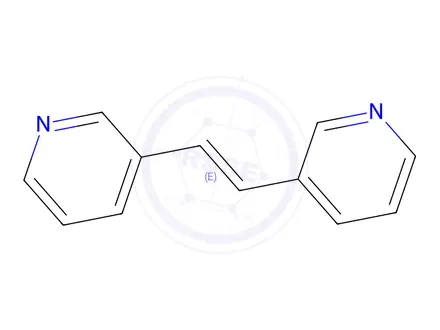 Chemical structure of 3,3'-(1,2-ethenediyl)bis-pyridine