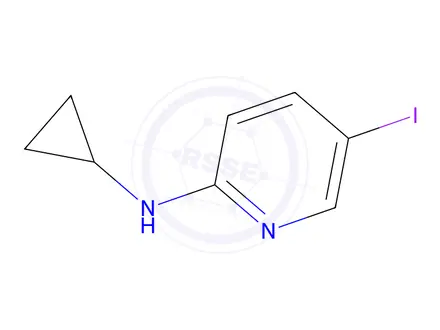 Chemical structure of N-cyclopropyl-5-iodo-2-aMinopyridine