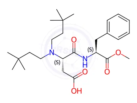 Chemical structure of (S)-3-(Bis(3,3-dimethylbutyl)amino)-4-(((S)-1-methoxy-1-oxo-3-phenylpropan-2-yl)amino)-4-oxobutanoic acid
