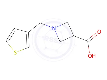 Chemical structure of 1-[(thiophen-3-yl)methyl]azetidine-3-carboxylic acid
