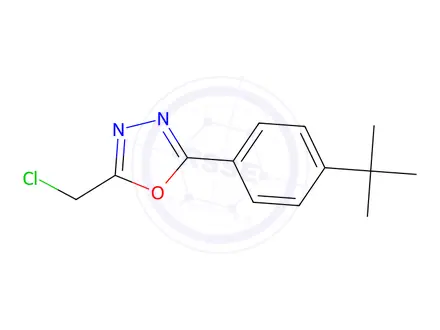 Chemical structure of 2-[4-(tert-Butyl)phenyl]-5-(chloromethyl)-1,3,4-oxadiazole