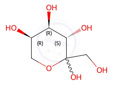 Chemical structure of D(-)-Fructose