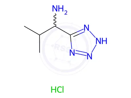 Chemical structure of 2-METHYL-1-(2H-TETRAZOL-5-YL)PROPAN-1-AMINE HCL