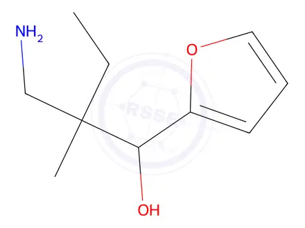 Chemical structure of 2-(Aminomethyl)-1-(furan-2-yl)-2-methylbutan-1-ol