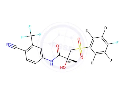 Chemical structure of (R)-Bicalutamide-d4