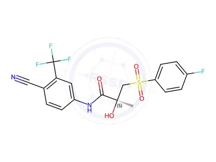 Chemical structure of (S)-Bicalutamide