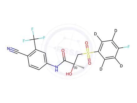 Chemical structure of (S)-Bicalutamide-d4