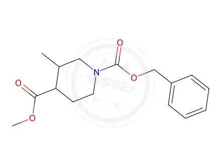 Chemical structure of 1-Benzyl 4-methyl 3-methylpiperidine-1,4-dicarboxylate