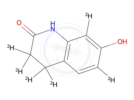 Chemical structure of 3,4-Dihydro-7-hydroxyquinoline-2(1H)-one-d6