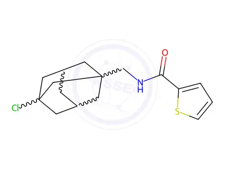 Chemical structure of N-((3-Chloroadamantan-1-yl)methyl)thiophene-2-carboxamide