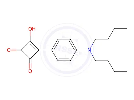 Chemical structure of 3-Cyclobutene-1,2-dione, 3-[4-(dibutylaMino)phenyl]-4-hydroxy-