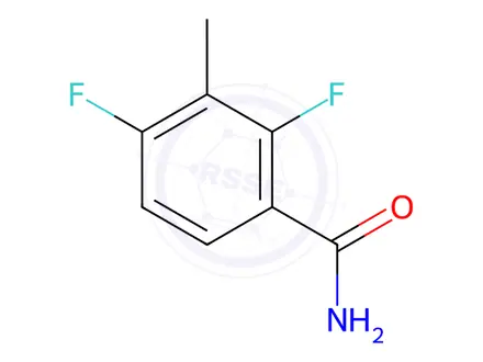 Chemical structure of Benzamide, 2,4-difluoro-3-methyl-