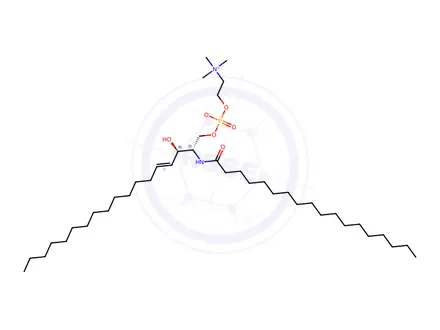 Chemical structure of N-Stearoyl-D-erythro-sphingosylphosphorylcholine