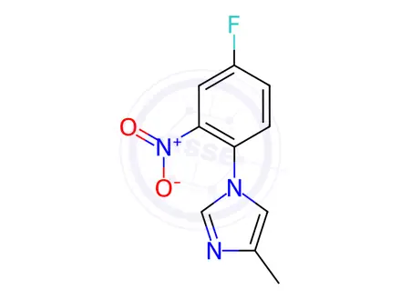 Chemical structure of 1-(4-fluoro-2-nitrophenyl)-4-methyl-1H-imidazole