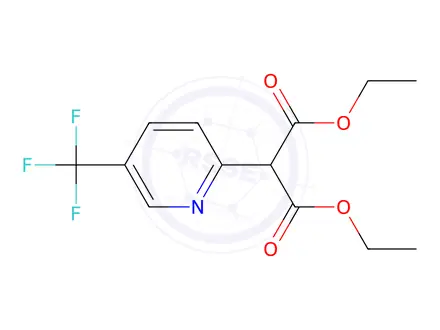Chemical structure of diethyl 2-[5-(trifluoromethyl)pyridin-2-yl]malonate