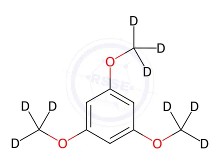 Chemical structure of 1,3,5, Trimethoxy Benzene D9